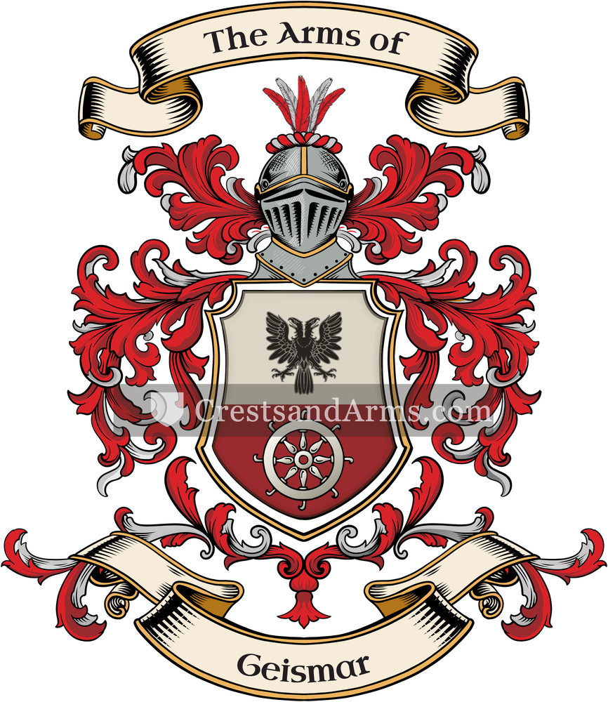 The Geismar coat of arms, drawn from the recorded blazon