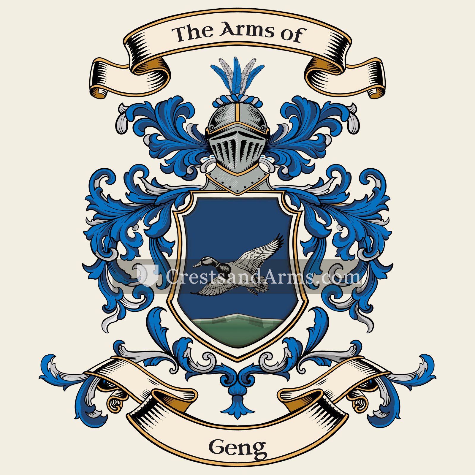 The Geng coat of arms, drawn from the recorded blazon