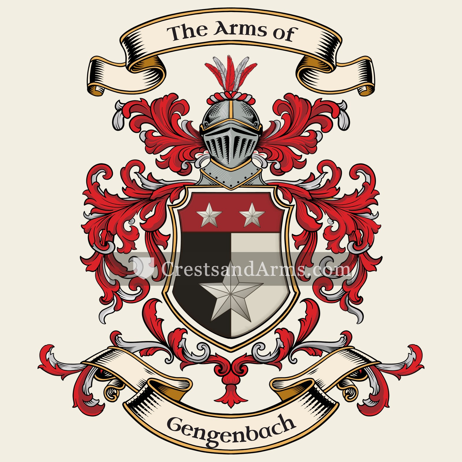The Gengenbach coat of arms, drawn from the recorded blazon