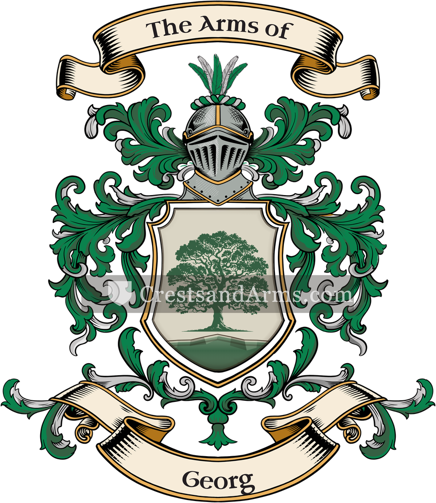 The Georg coat of arms, drawn from the recorded blazon
