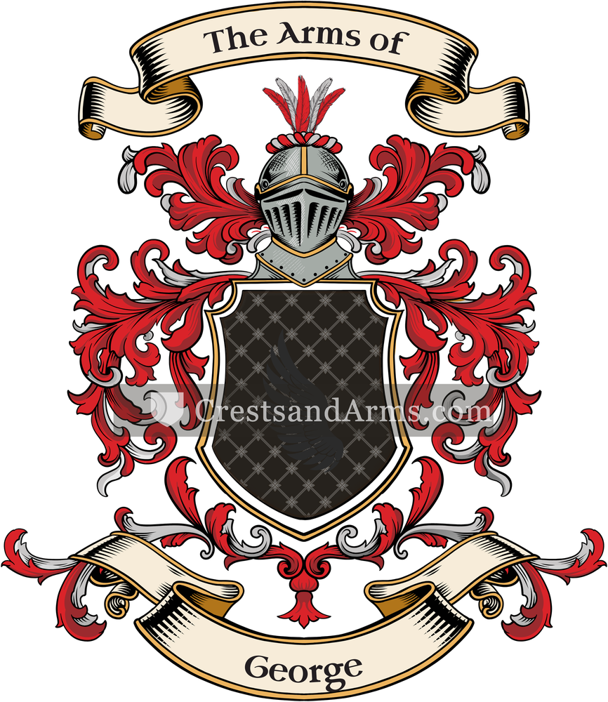 The George coat of arms, drawn from the recorded blazon