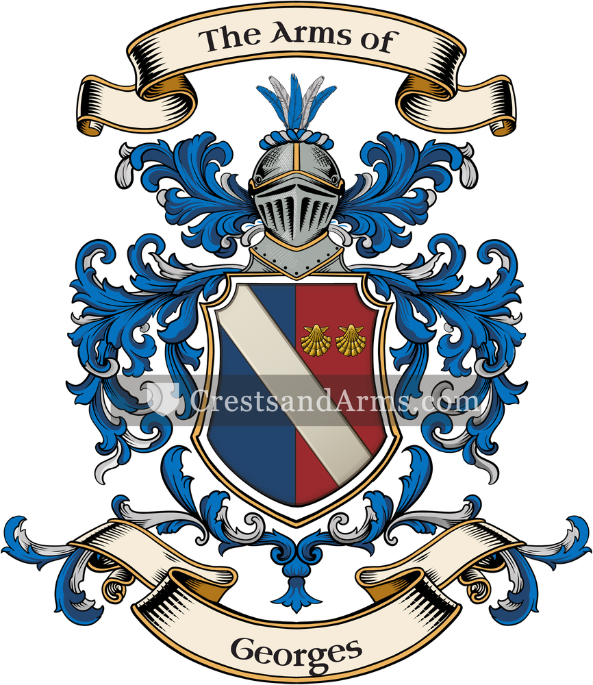 The Georges coat of arms, drawn from the recorded blazon