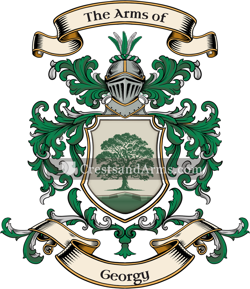 The Georgy coat of arms, drawn from the recorded blazon