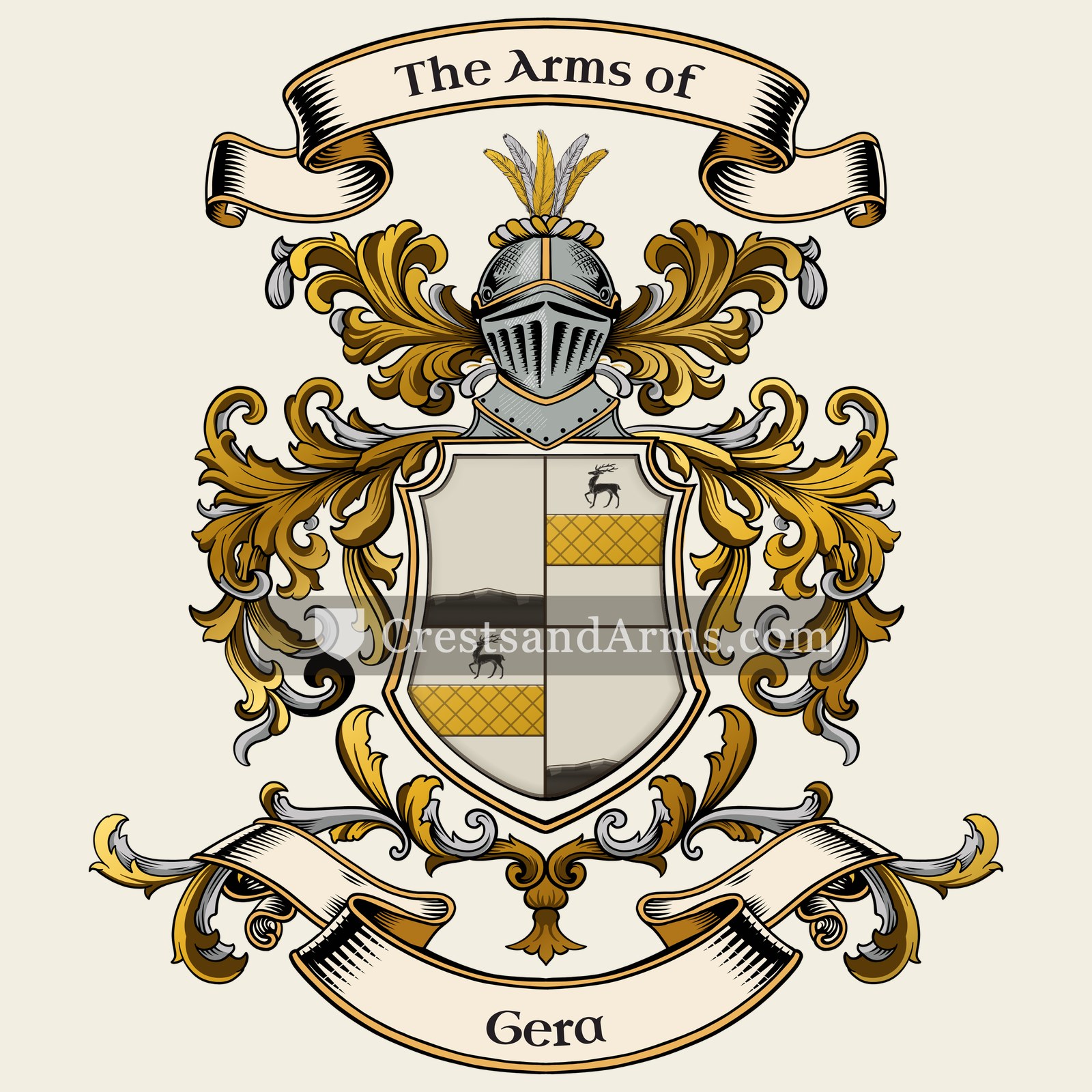 The Gera coat of arms, drawn from the recorded blazon