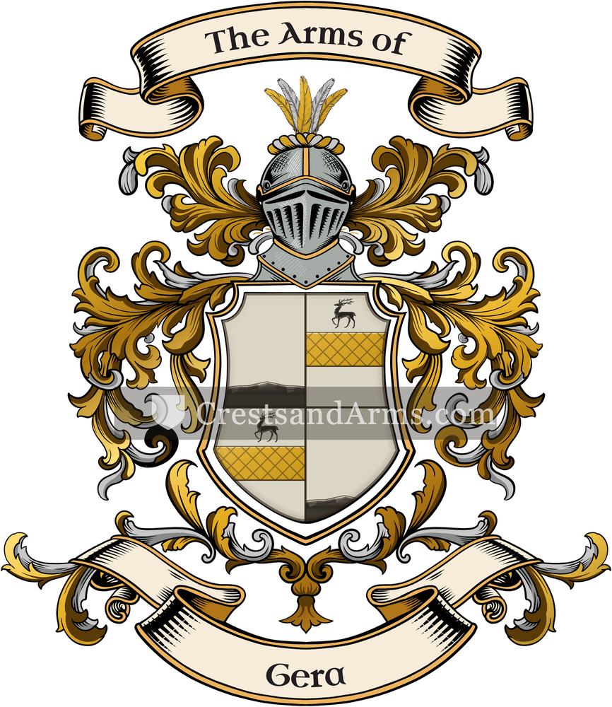 The Gera coat of arms, drawn from the recorded blazon