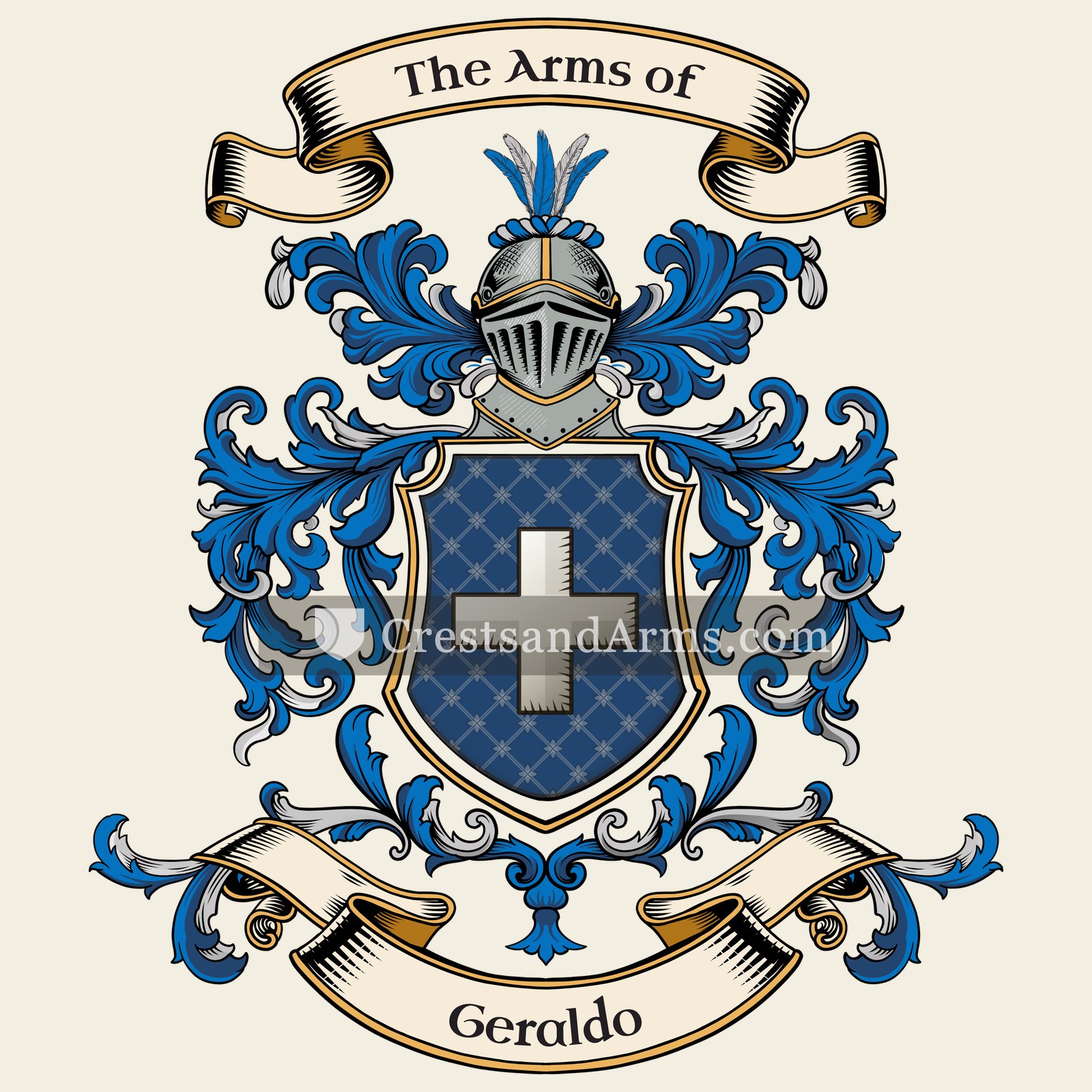 The Geraldo coat of arms, drawn from the recorded blazon
