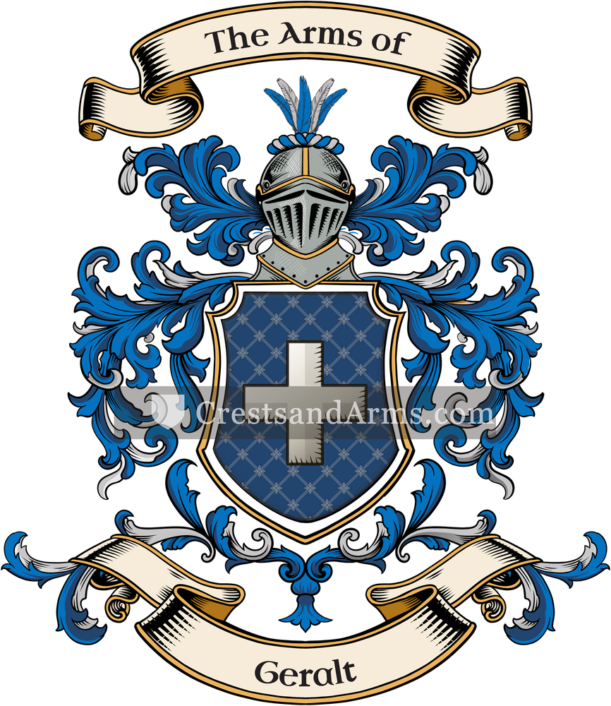 The Geralt coat of arms, drawn from the recorded blazon