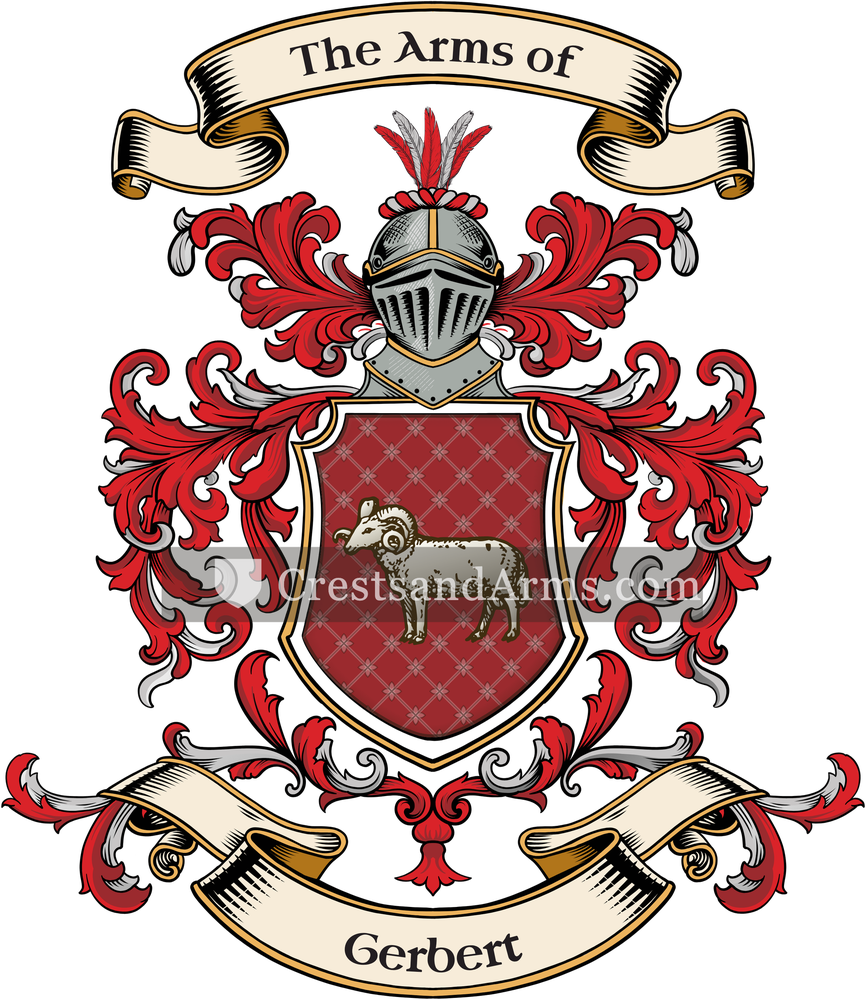 The Gerbert coat of arms, drawn from the recorded blazon