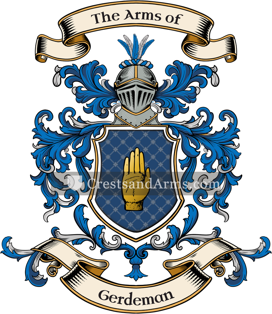 The Gerdeman coat of arms, drawn from the recorded blazon