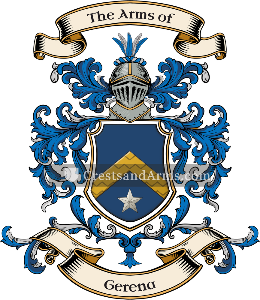 The Gerena coat of arms, drawn from the recorded blazon