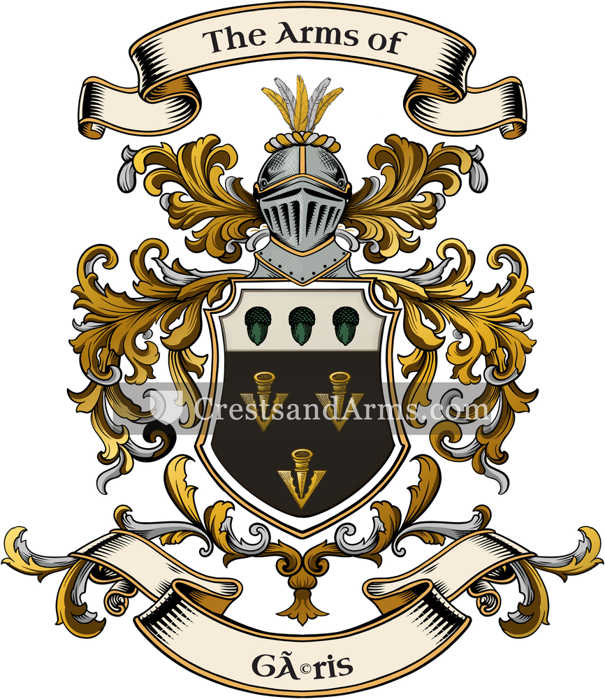 The Géris coat of arms, drawn from the recorded blazon
