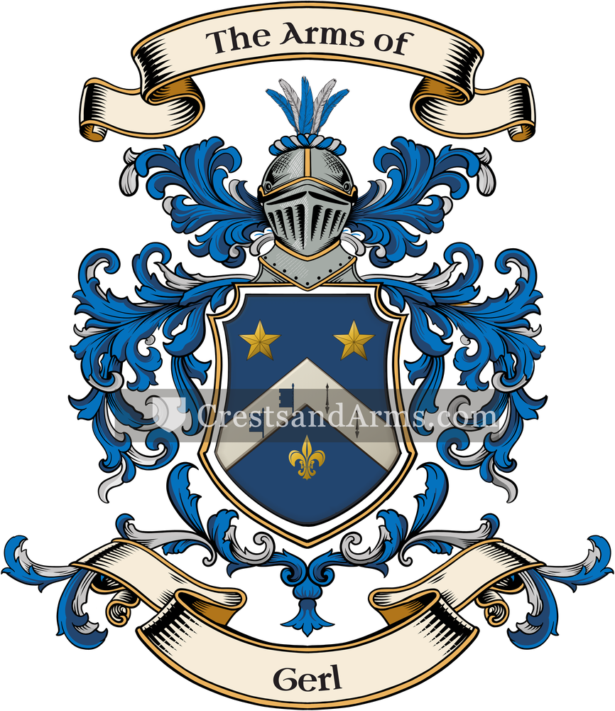 The Gerl coat of arms, drawn from the recorded blazon