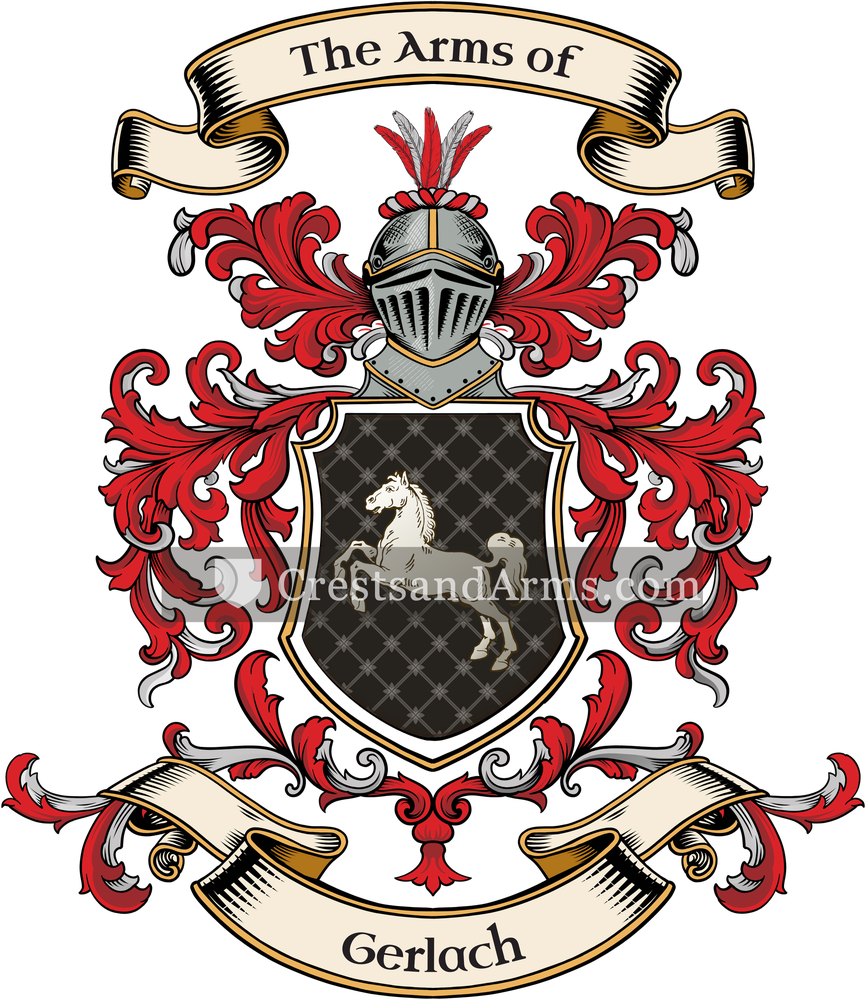 The Gerlach coat of arms, drawn from the recorded blazon