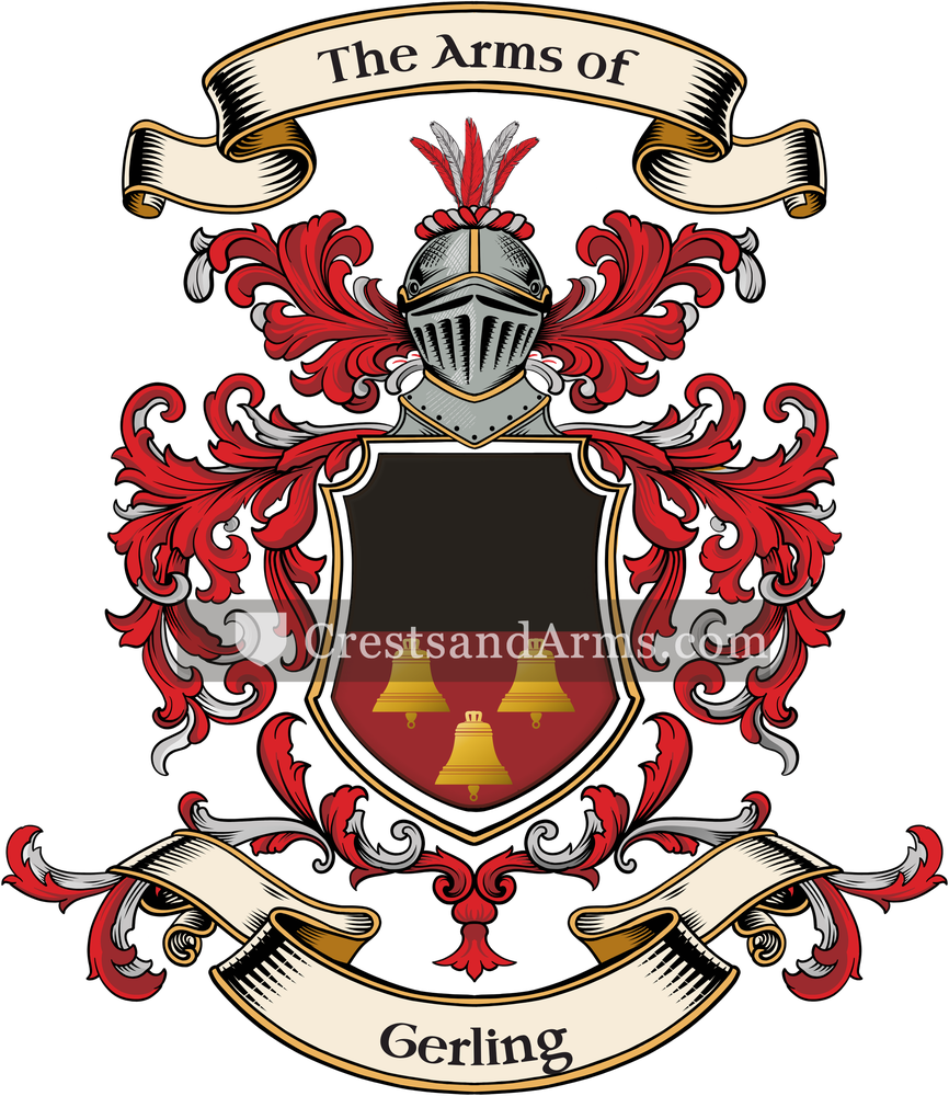 The Gerling coat of arms, drawn from the recorded blazon