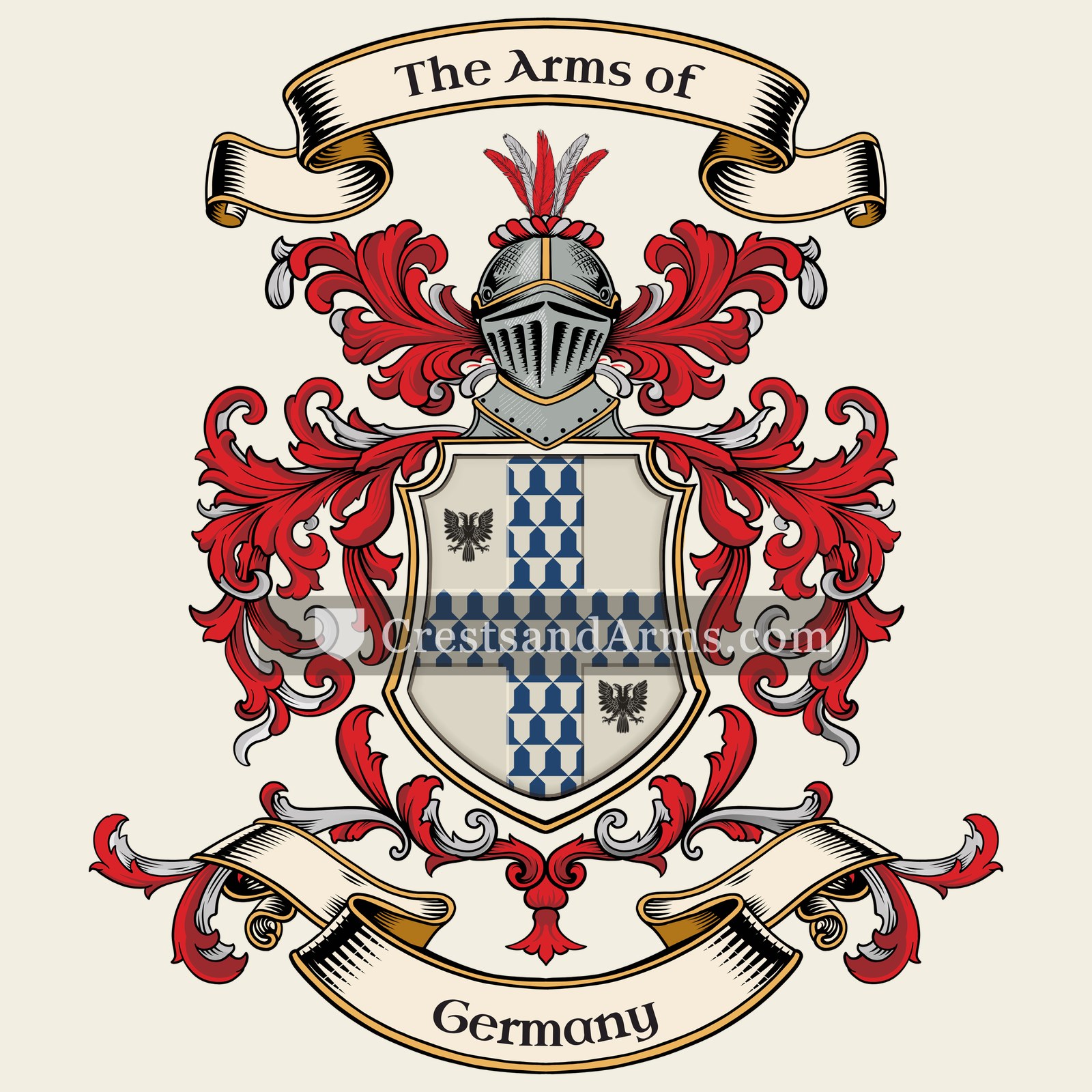 The Germany coat of arms, drawn from the recorded blazon