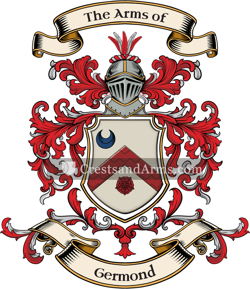 The Germond coat of arms, drawn from the recorded blazon