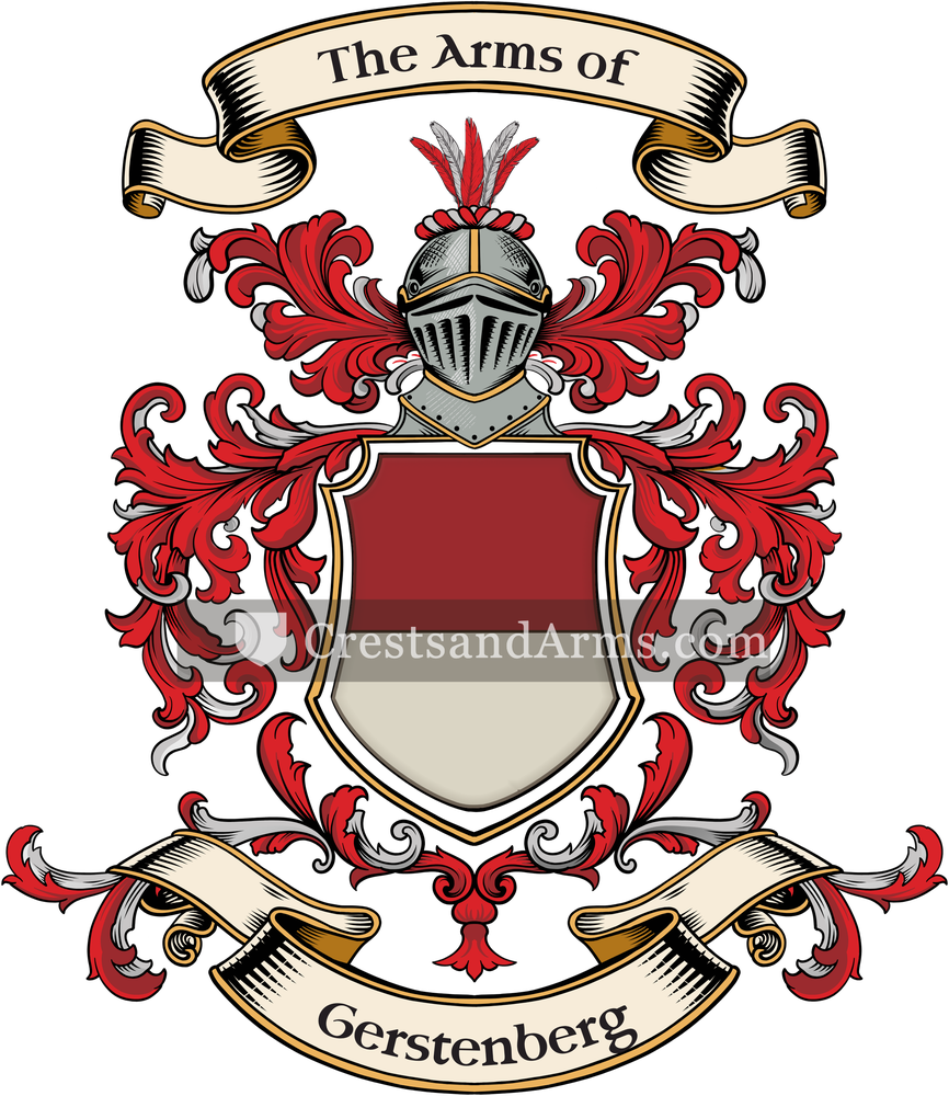 The Gerstenberg coat of arms, drawn from the recorded blazon