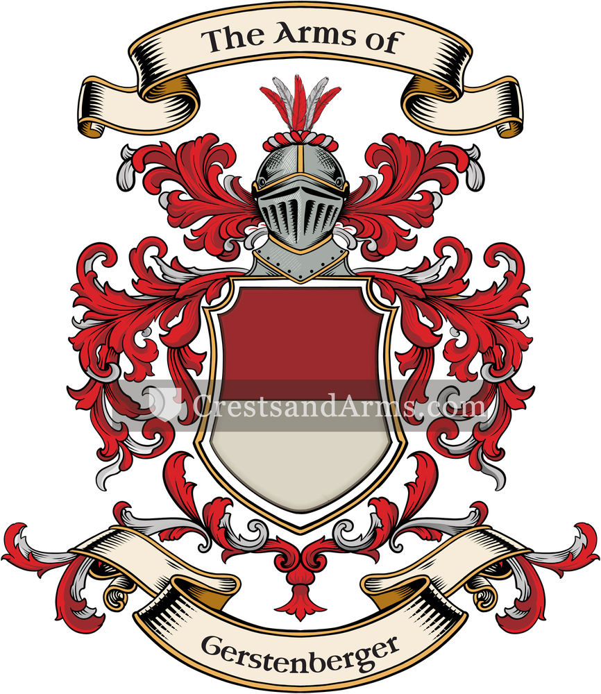 The Gerstenberger coat of arms, drawn from the recorded blazon