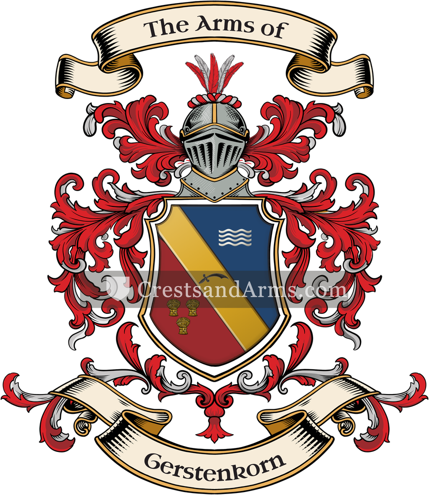 The Gerstenkorn coat of arms, drawn from the recorded blazon