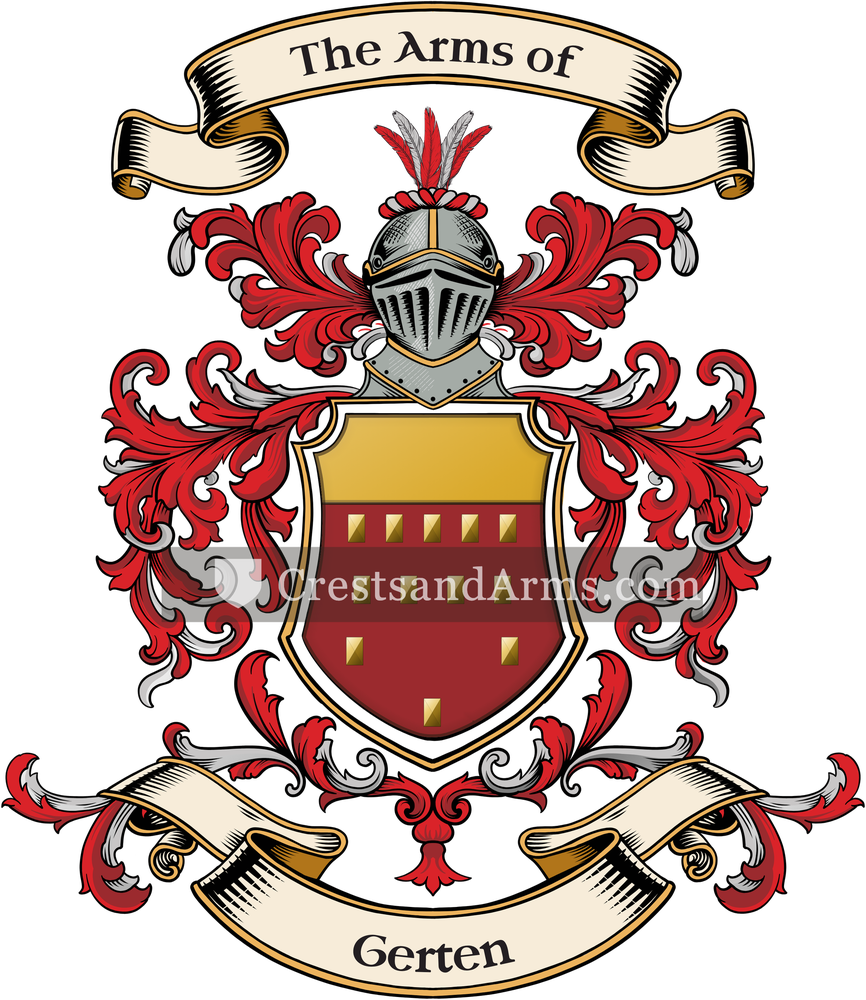 The Gerten coat of arms, drawn from the recorded blazon