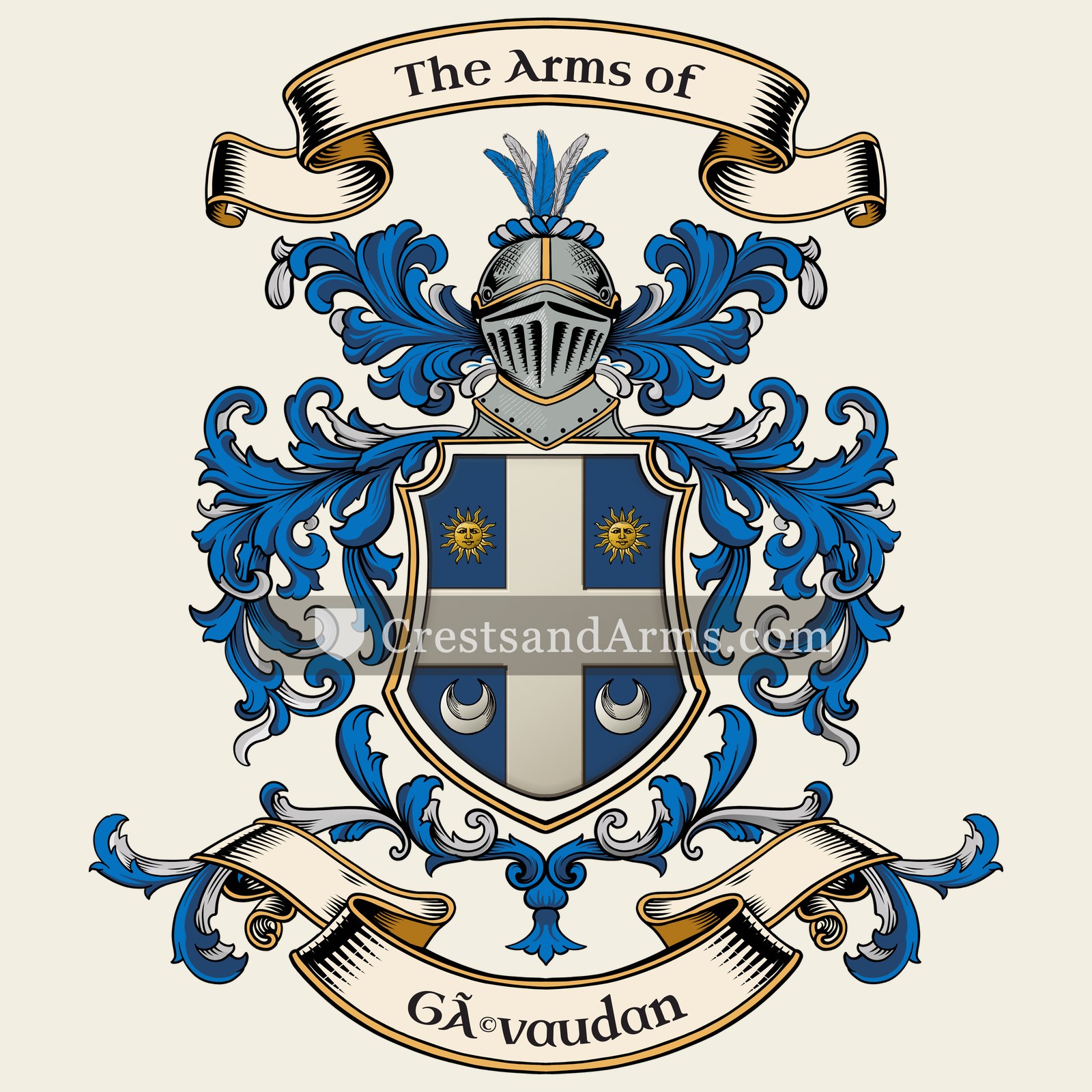 The Gévaudan coat of arms, drawn from the recorded blazon