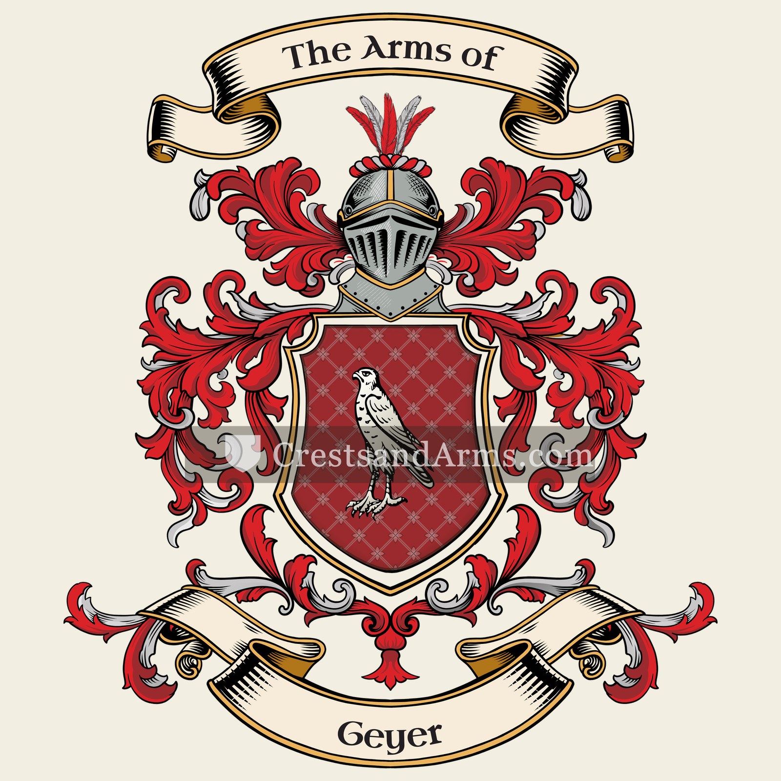 The Geyer coat of arms, drawn from the recorded blazon
