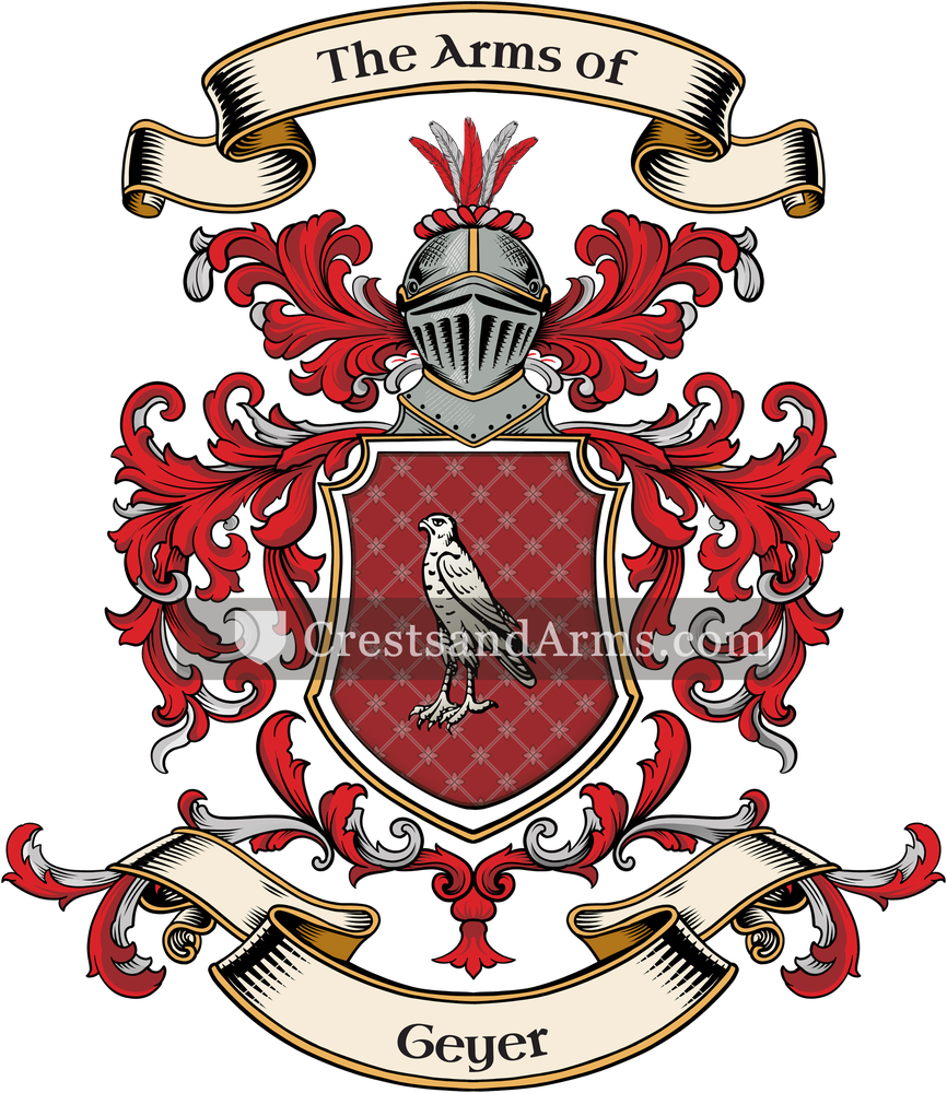 The Geyer coat of arms, drawn from the recorded blazon