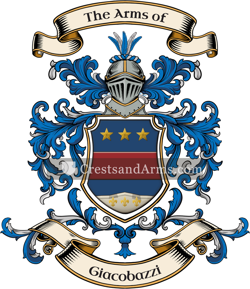 The Giacobazzi coat of arms, drawn from the recorded blazon
