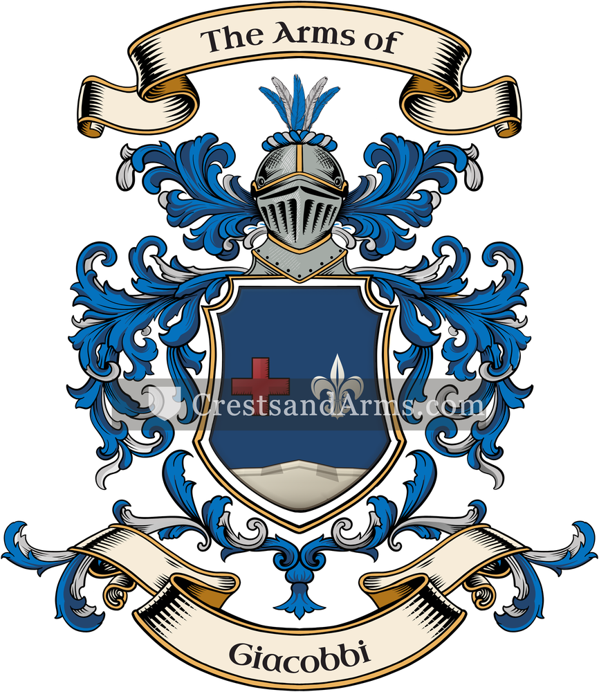 The Giacobbi coat of arms, drawn from the recorded blazon