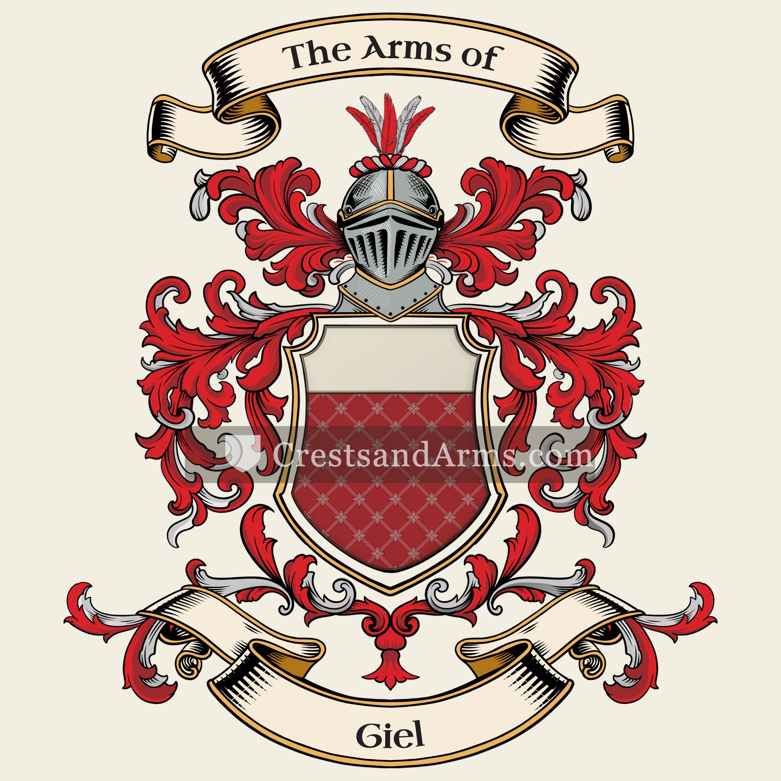 The Giel coat of arms, drawn from the recorded blazon
