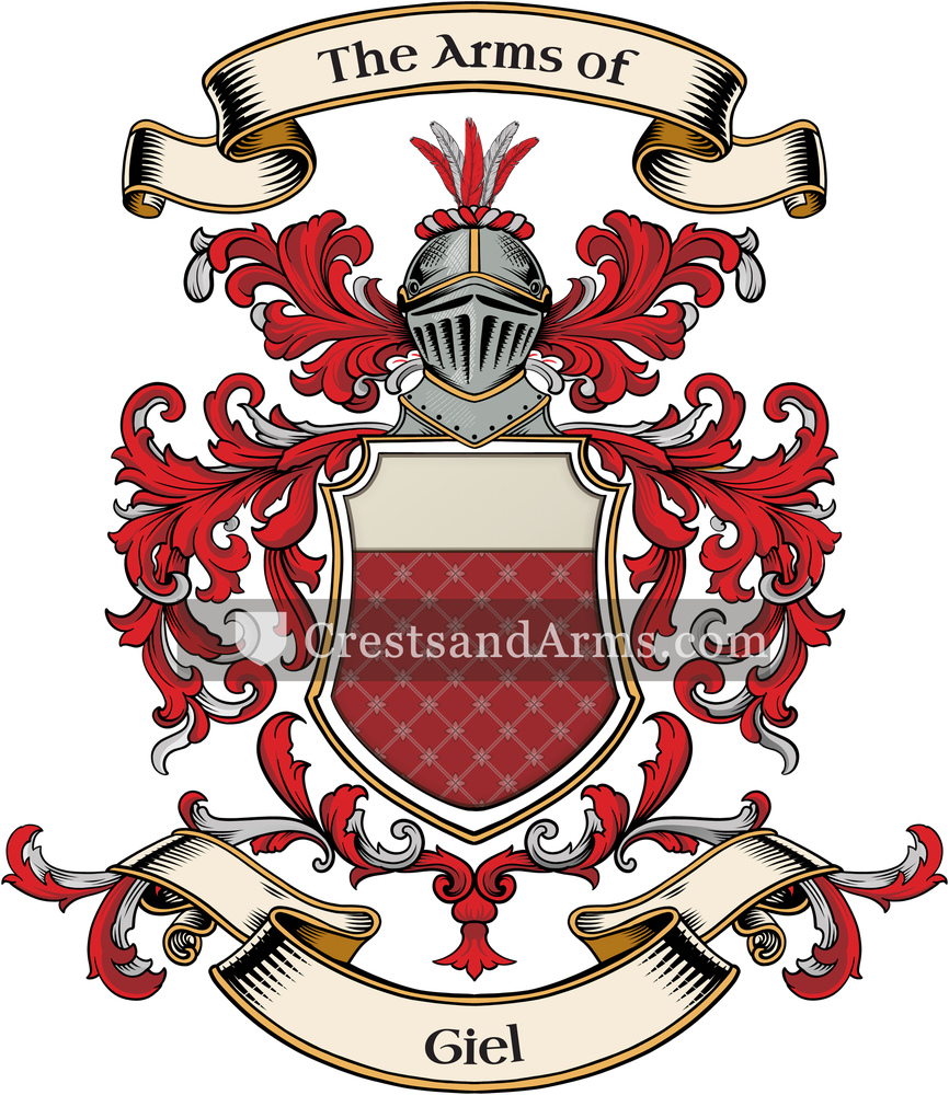 The Giel coat of arms, drawn from the recorded blazon