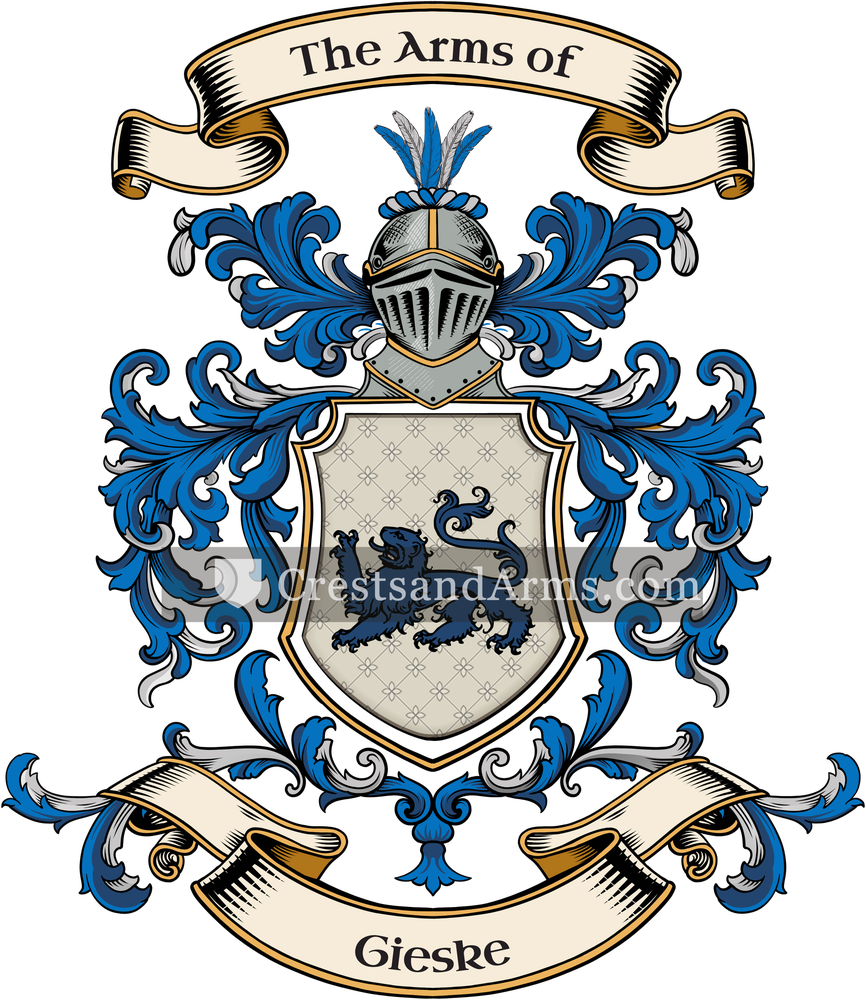 The Gieske coat of arms, drawn from the recorded blazon
