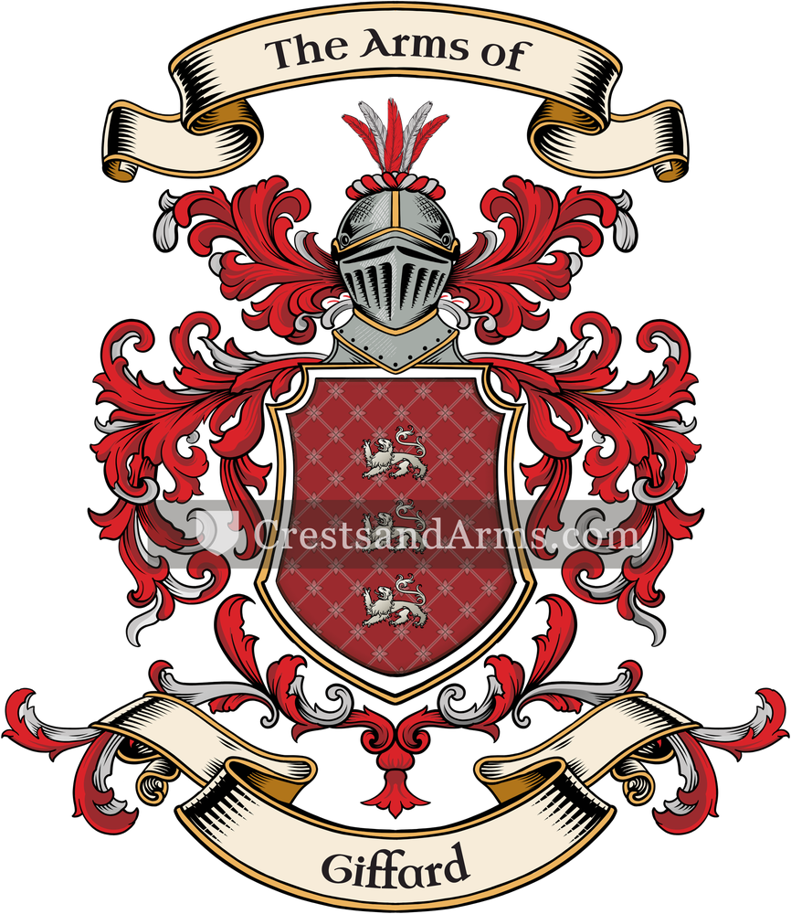The Giffard coat of arms, drawn from the recorded blazon