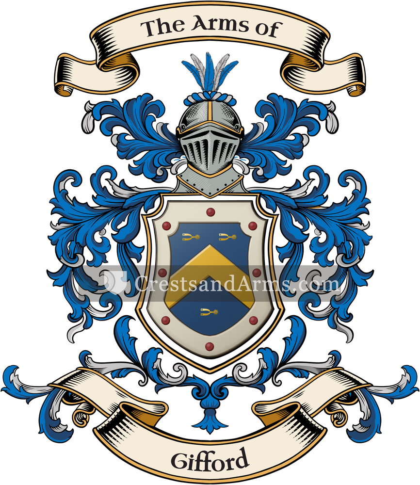 The Gifford coat of arms, drawn from the recorded blazon