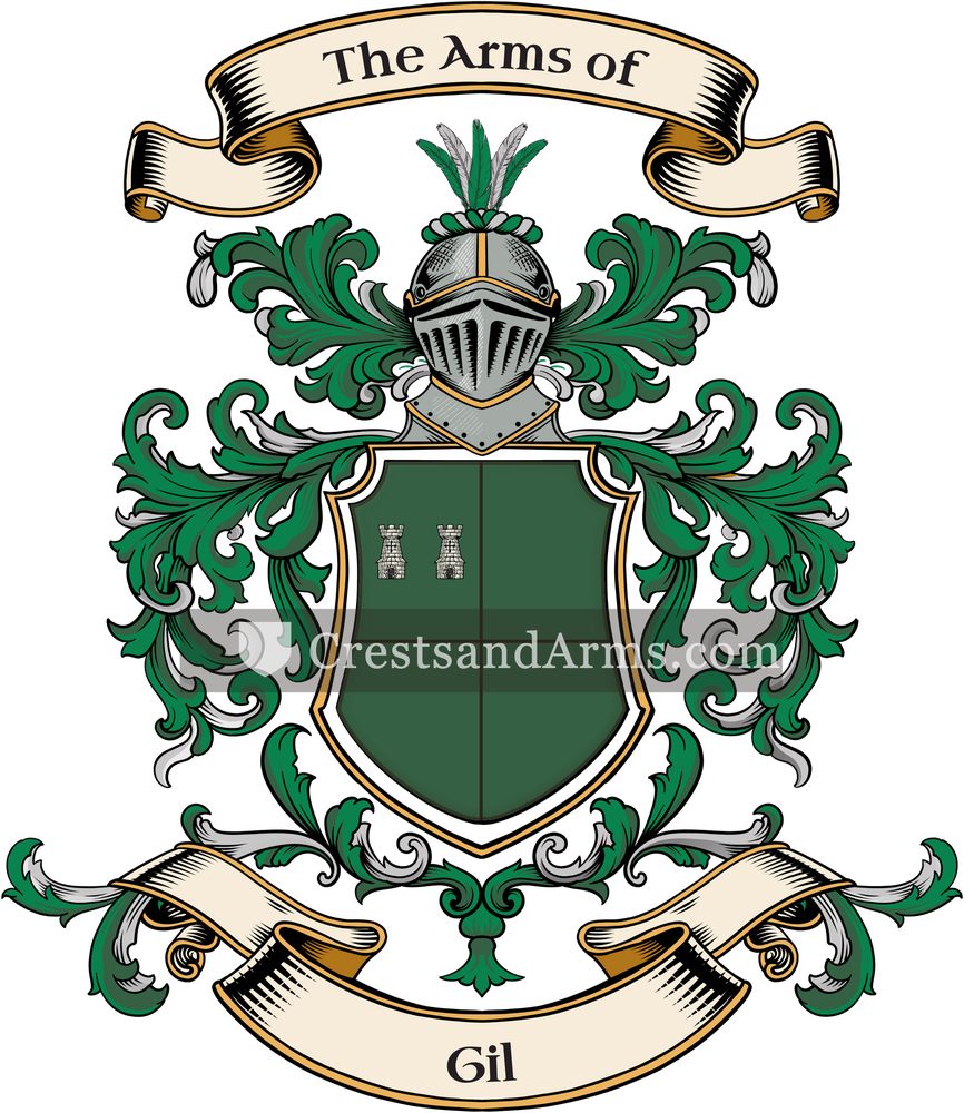 The Gil coat of arms, drawn from the recorded blazon