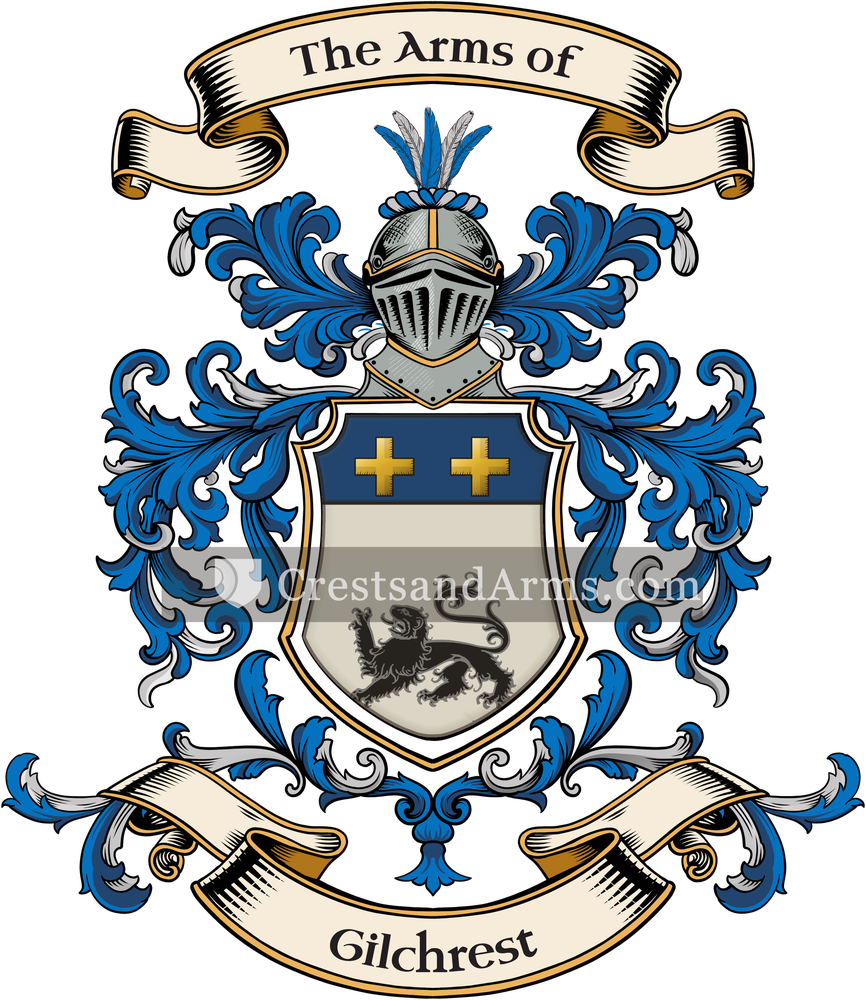 The Gilchrest coat of arms, drawn from the recorded blazon