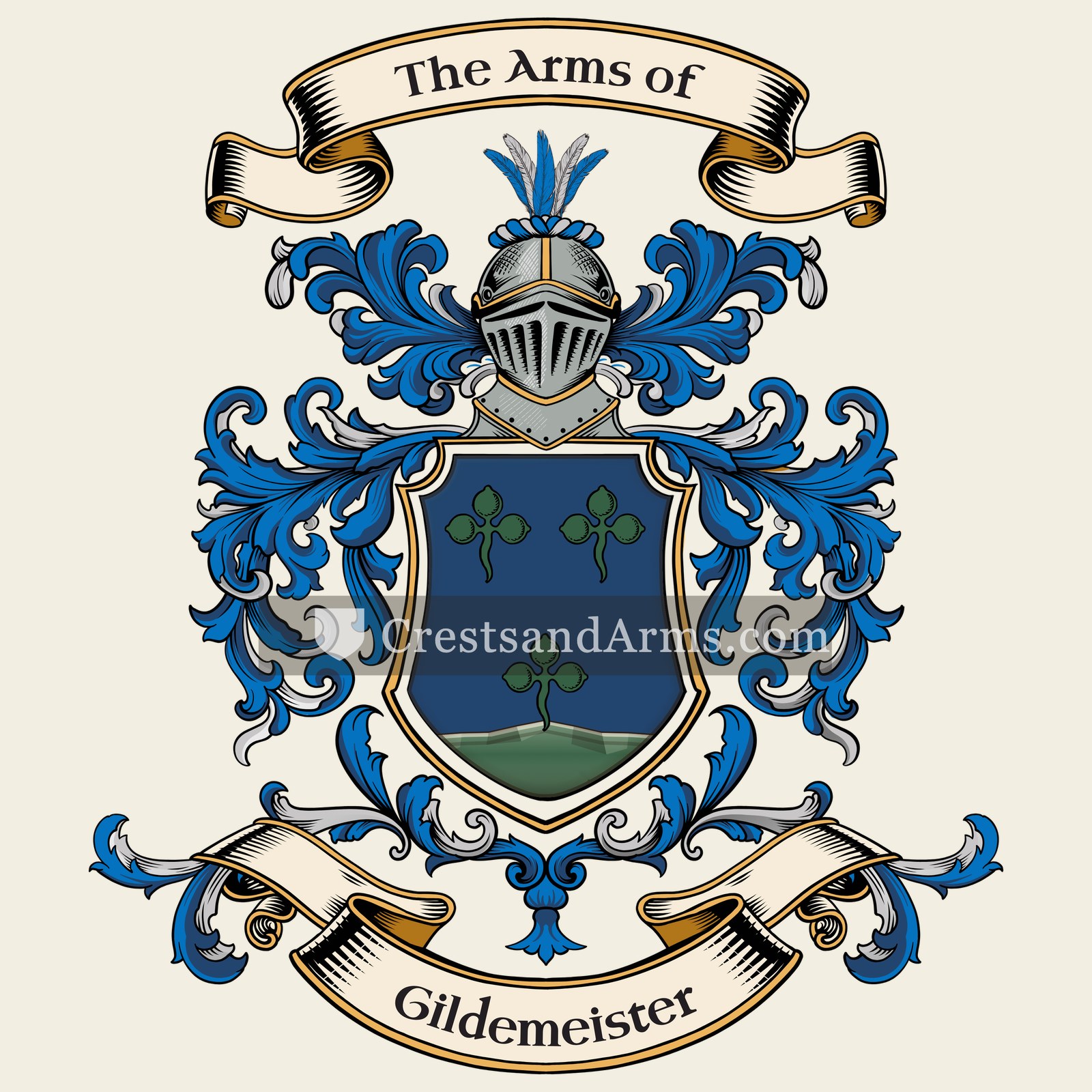 The Gildemeister coat of arms, drawn from the recorded blazon