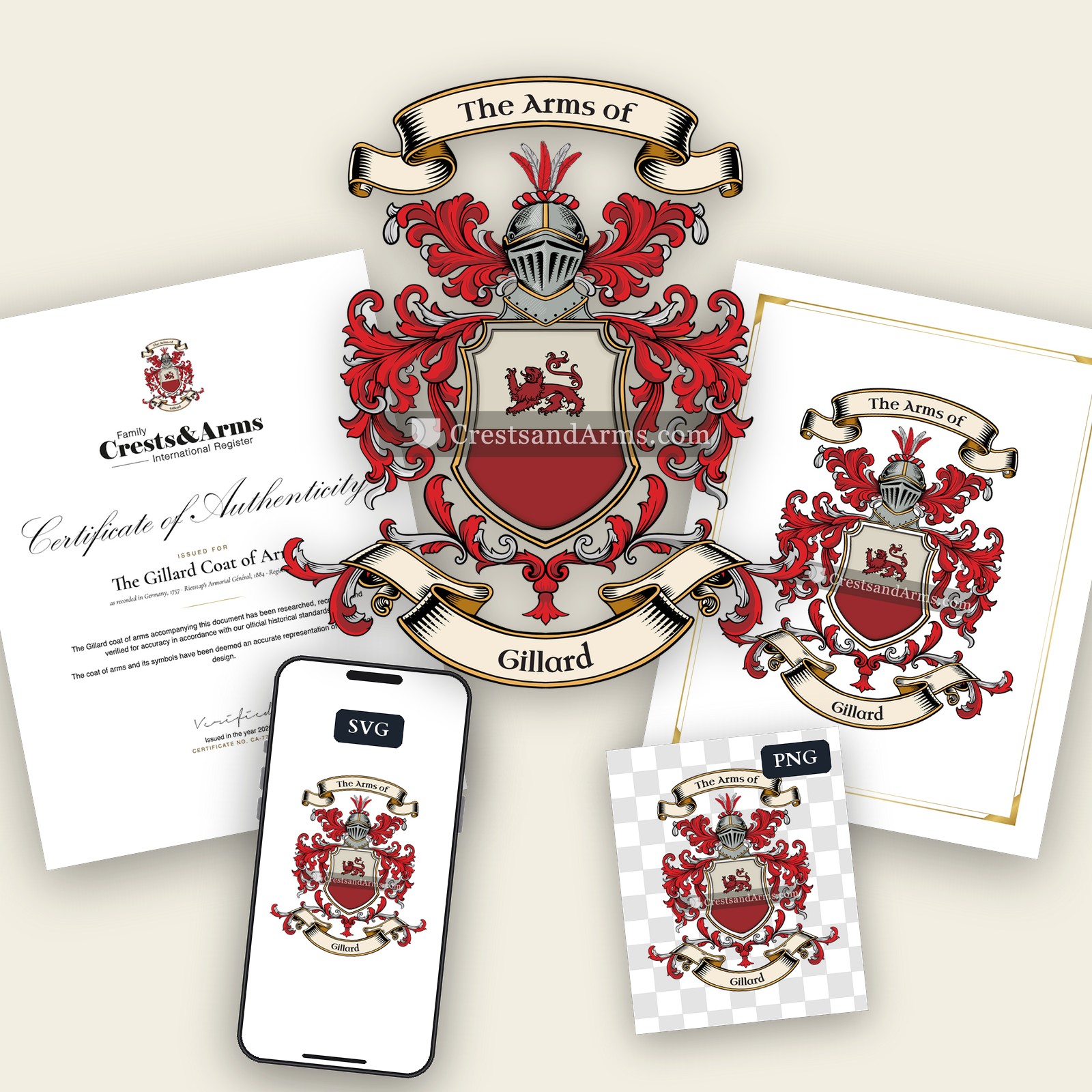 The Gillard arms on the coat of arms — digital pack