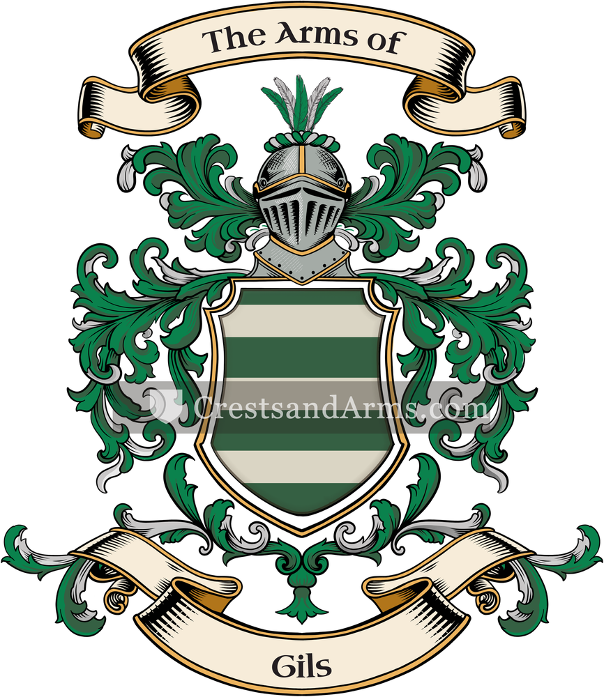 The Gils coat of arms, drawn from the recorded blazon