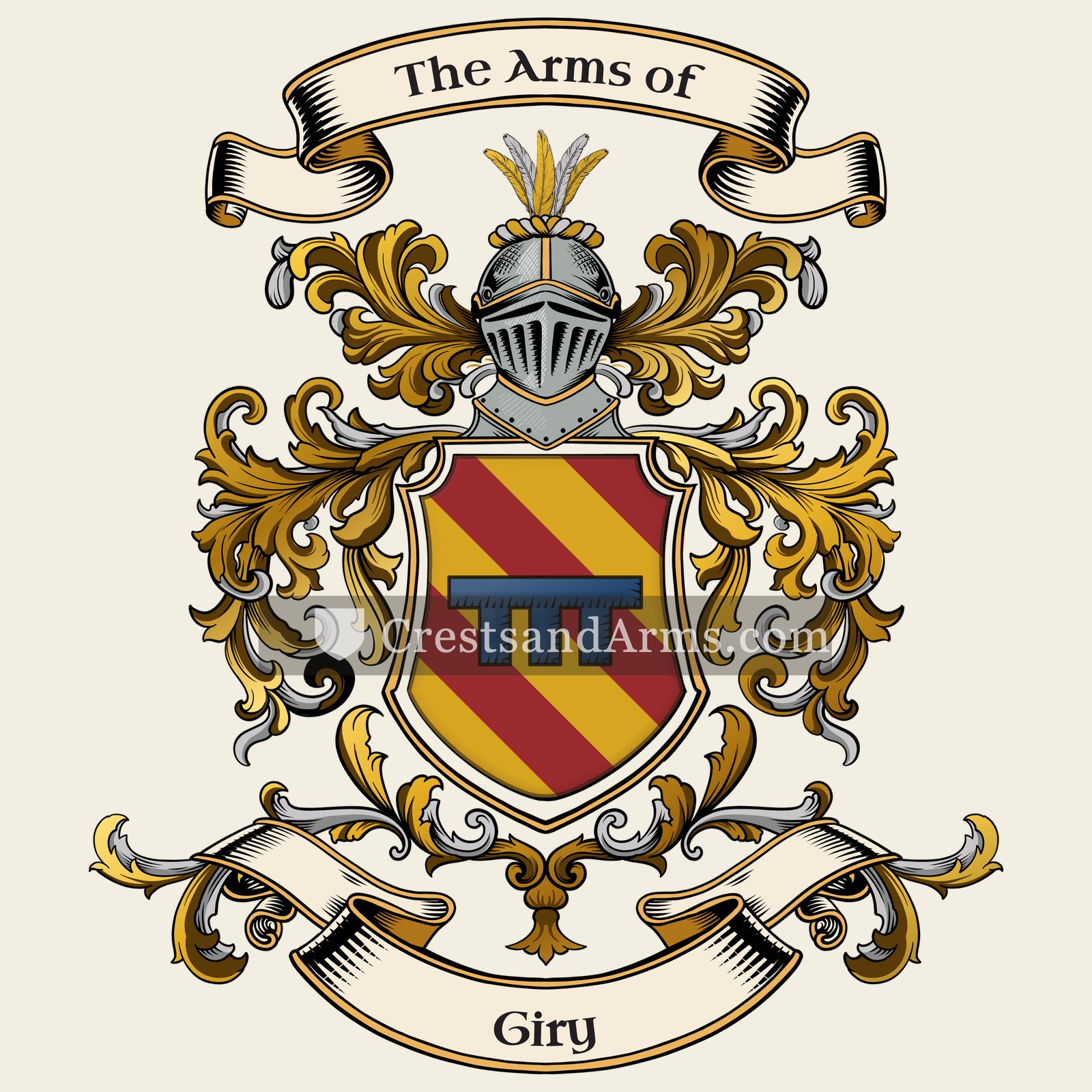 The Giry coat of arms, drawn from the recorded blazon
