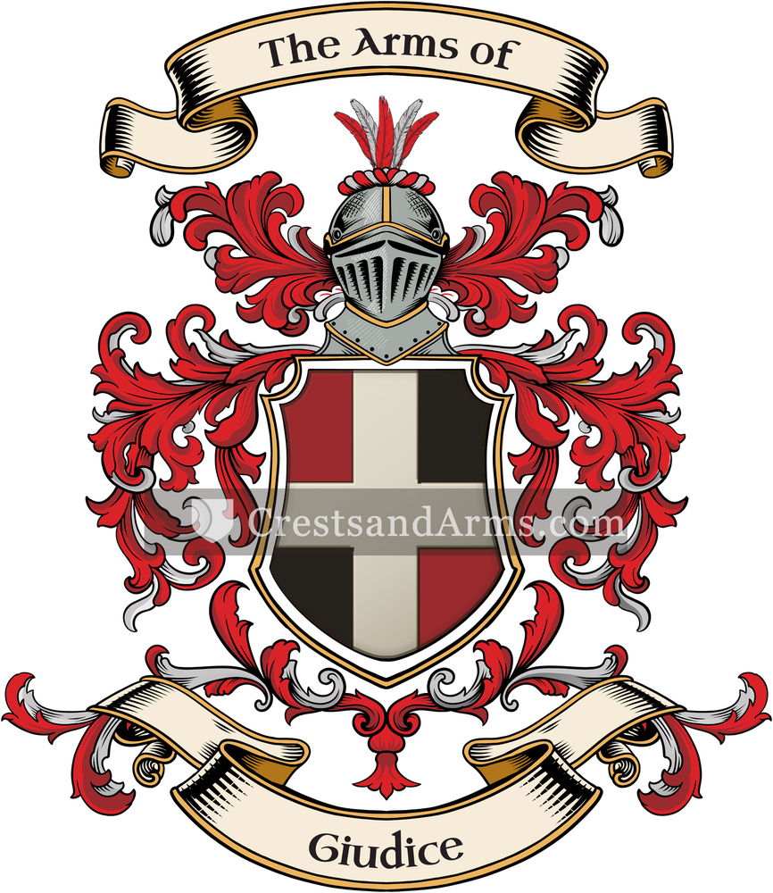 The Giudice coat of arms, drawn from the recorded blazon