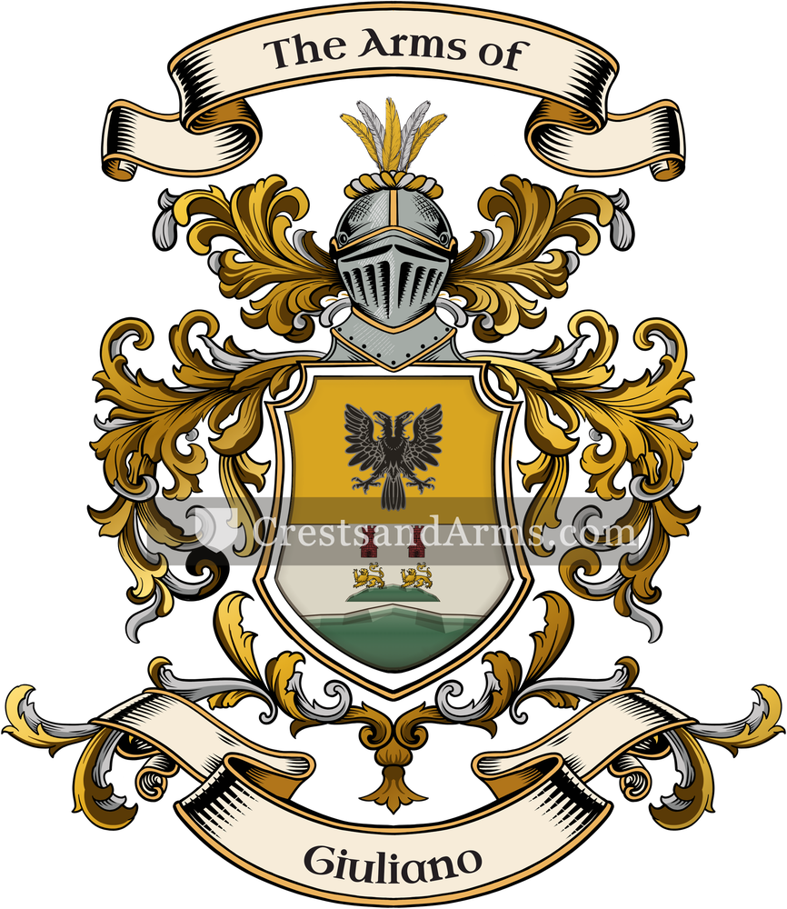 The Giuliano coat of arms, drawn from the recorded blazon