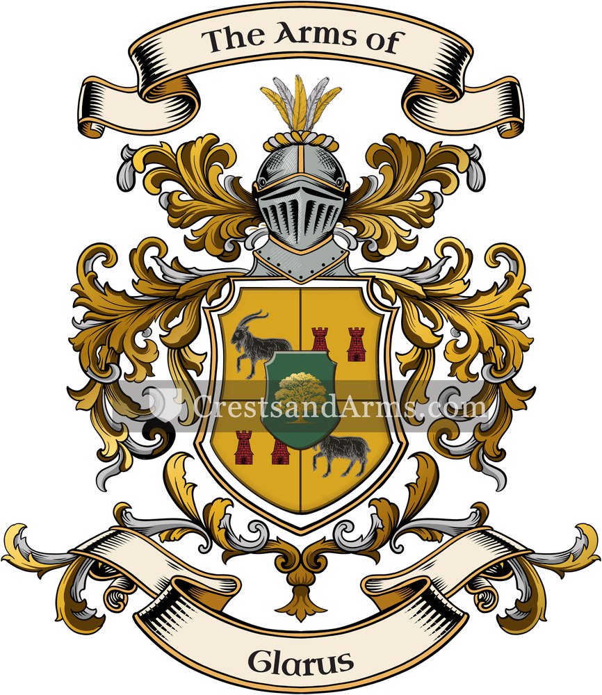 The Glarus coat of arms, drawn from the recorded blazon