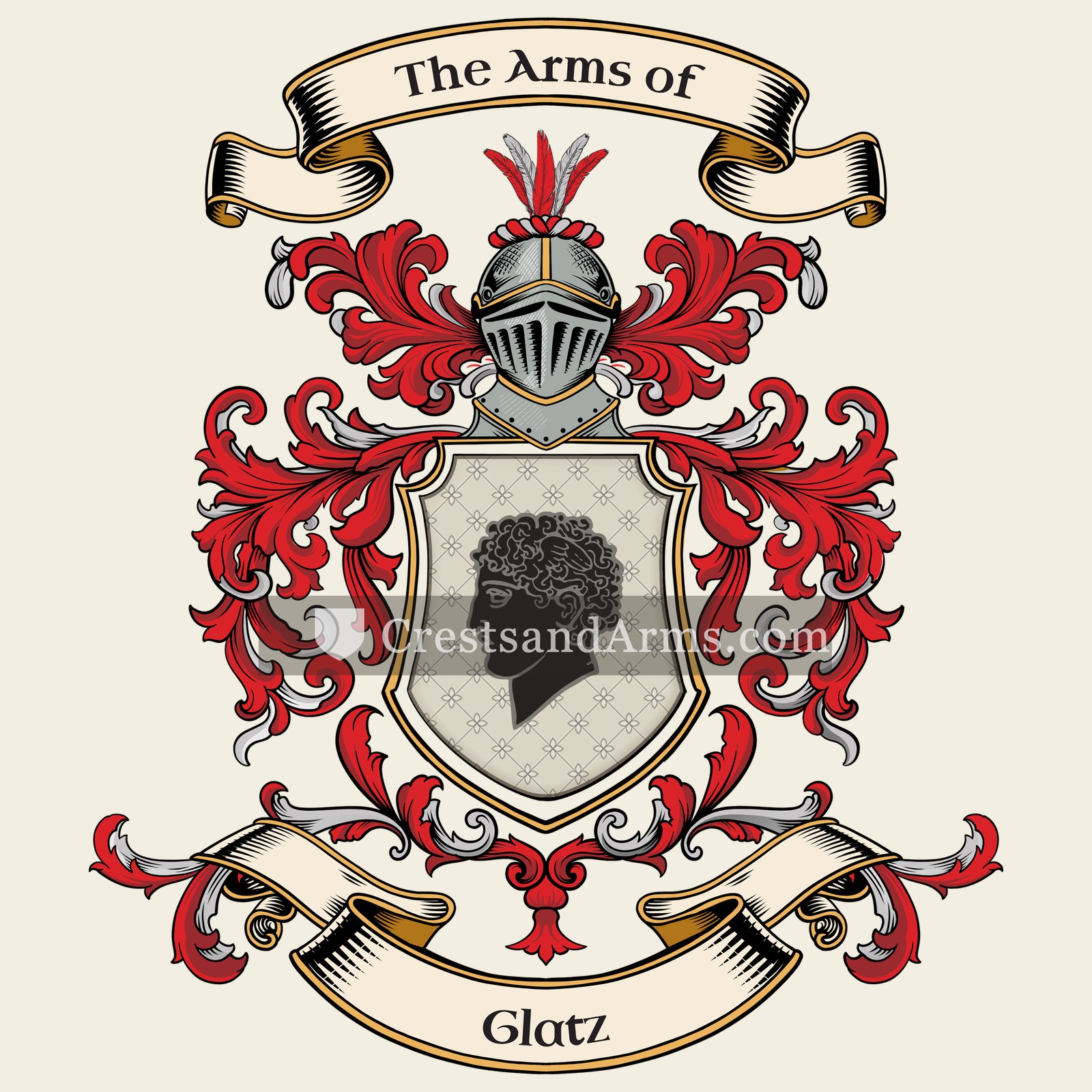 The Glatz coat of arms, drawn from the recorded blazon