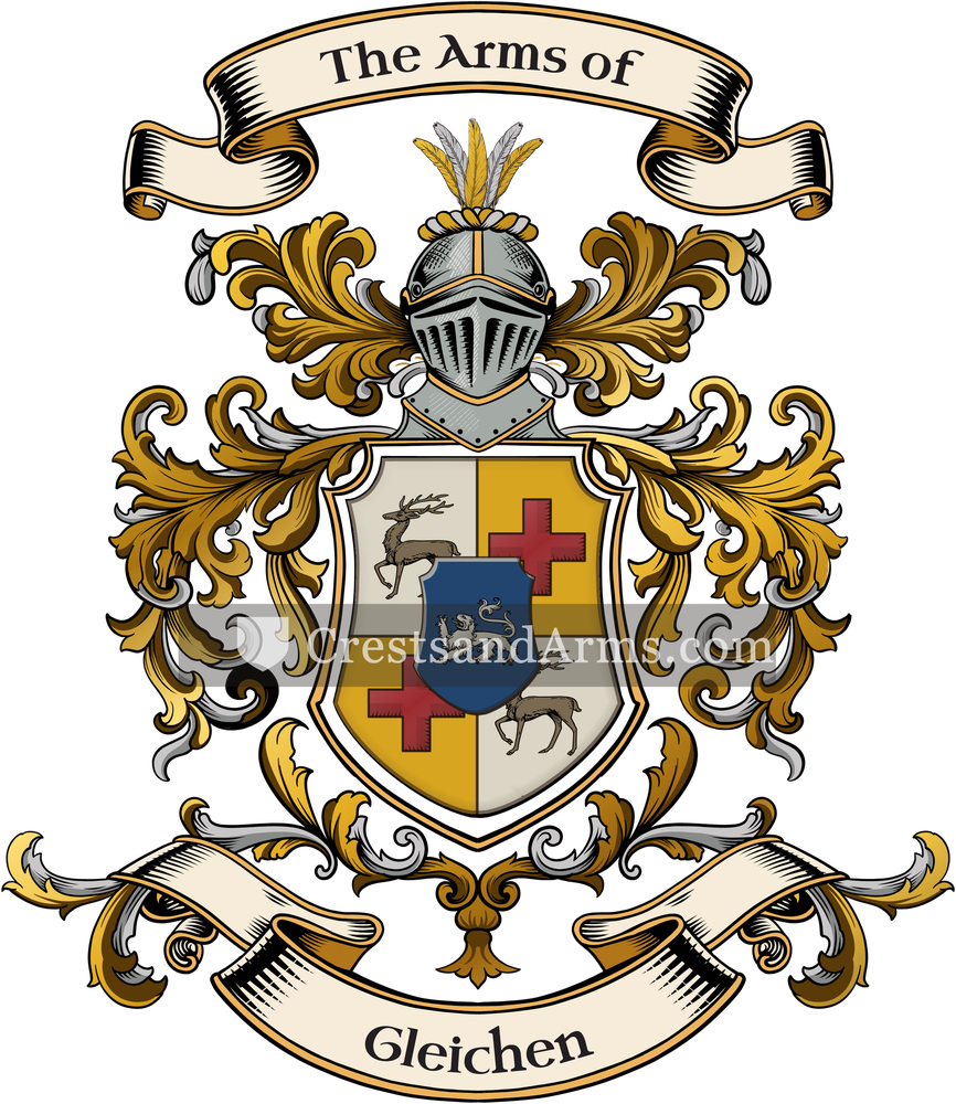 The Gleichen coat of arms, drawn from the recorded blazon