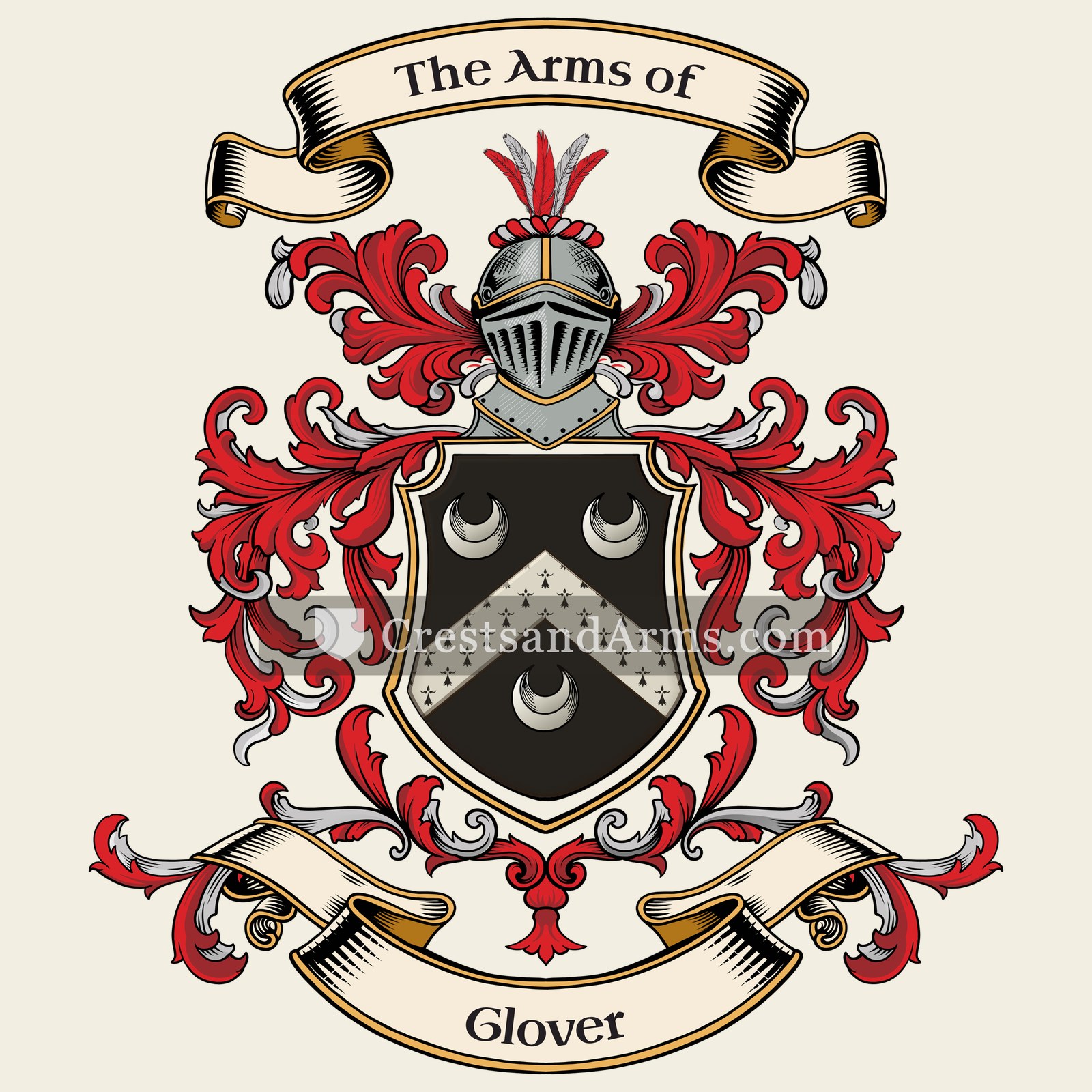 The Glover coat of arms