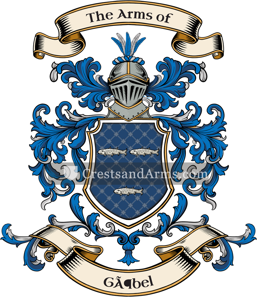 The Göbel coat of arms, drawn from the recorded blazon
