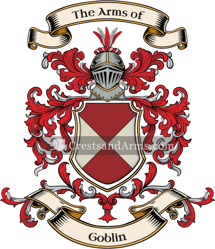 The Goblin coat of arms, drawn from the recorded blazon
