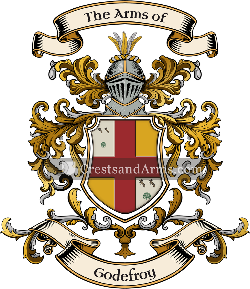 The Godefroy coat of arms, drawn from the recorded blazon
