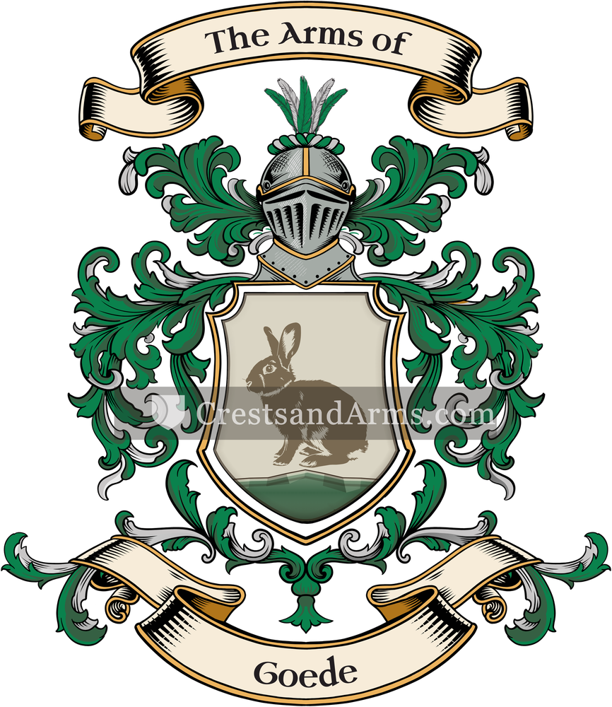 The Goede coat of arms, drawn from the recorded blazon